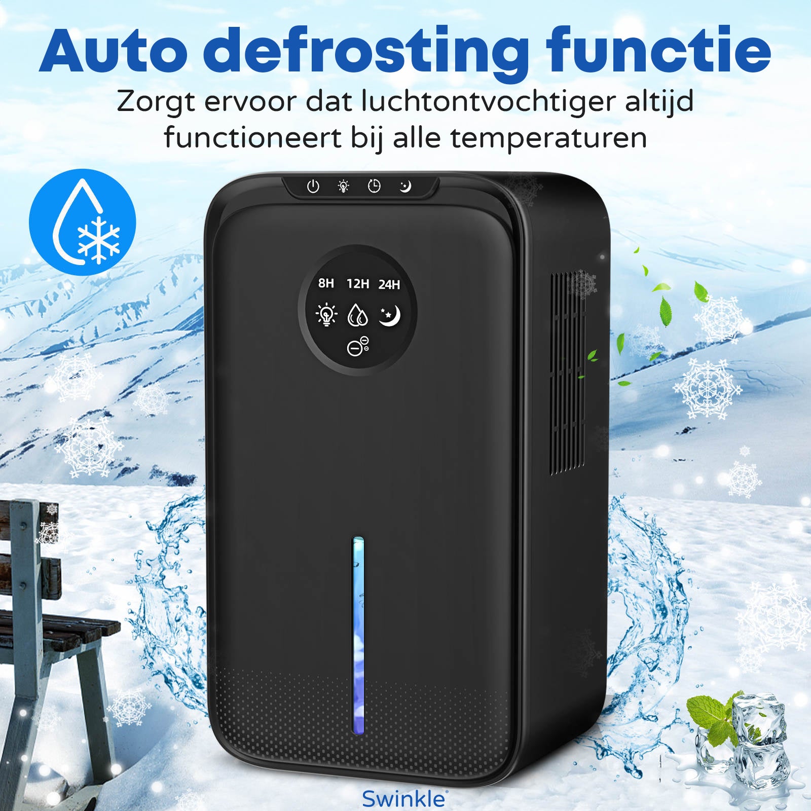 Déshumidificateur et purificateur d'air - Déshumidifie jusqu'à 1 L par jour