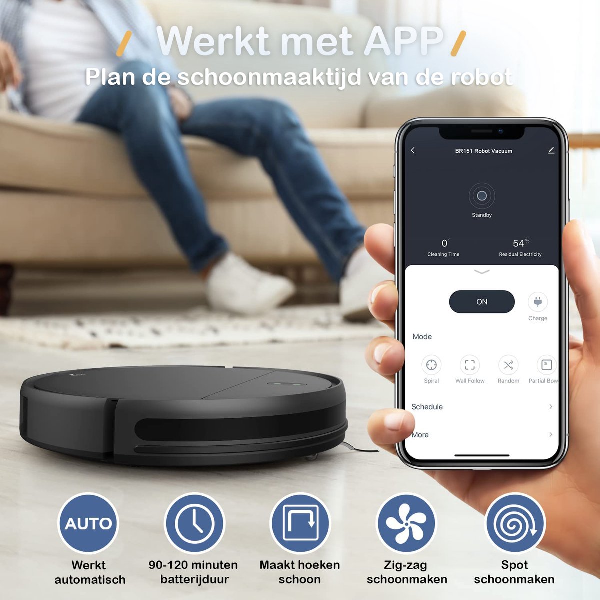 Robotstofzuiger met Dweilfunctie - SMART Robotstofzuiger met Laadstation