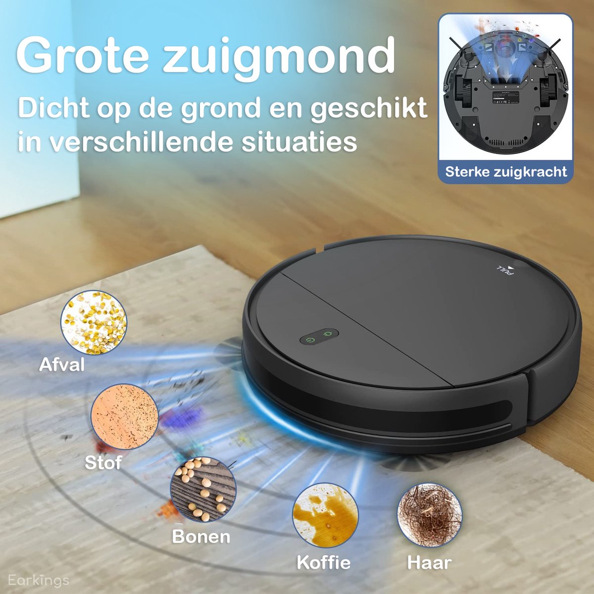 Robotstofzuiger met Dweilfunctie - SMART Robotstofzuiger met Laadstation