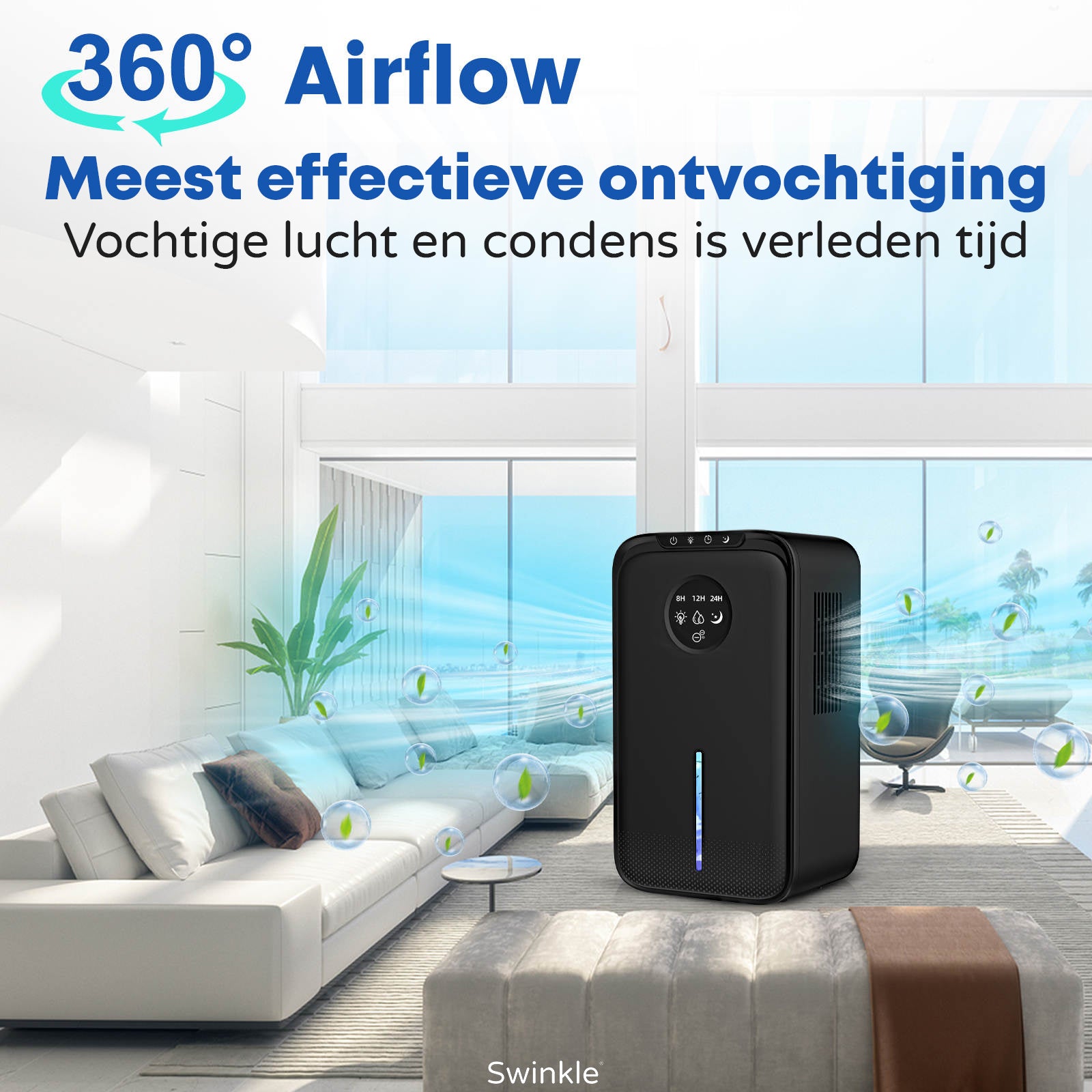 Déshumidificateur et purificateur d'air - Déshumidifie jusqu'à 1 L par jour