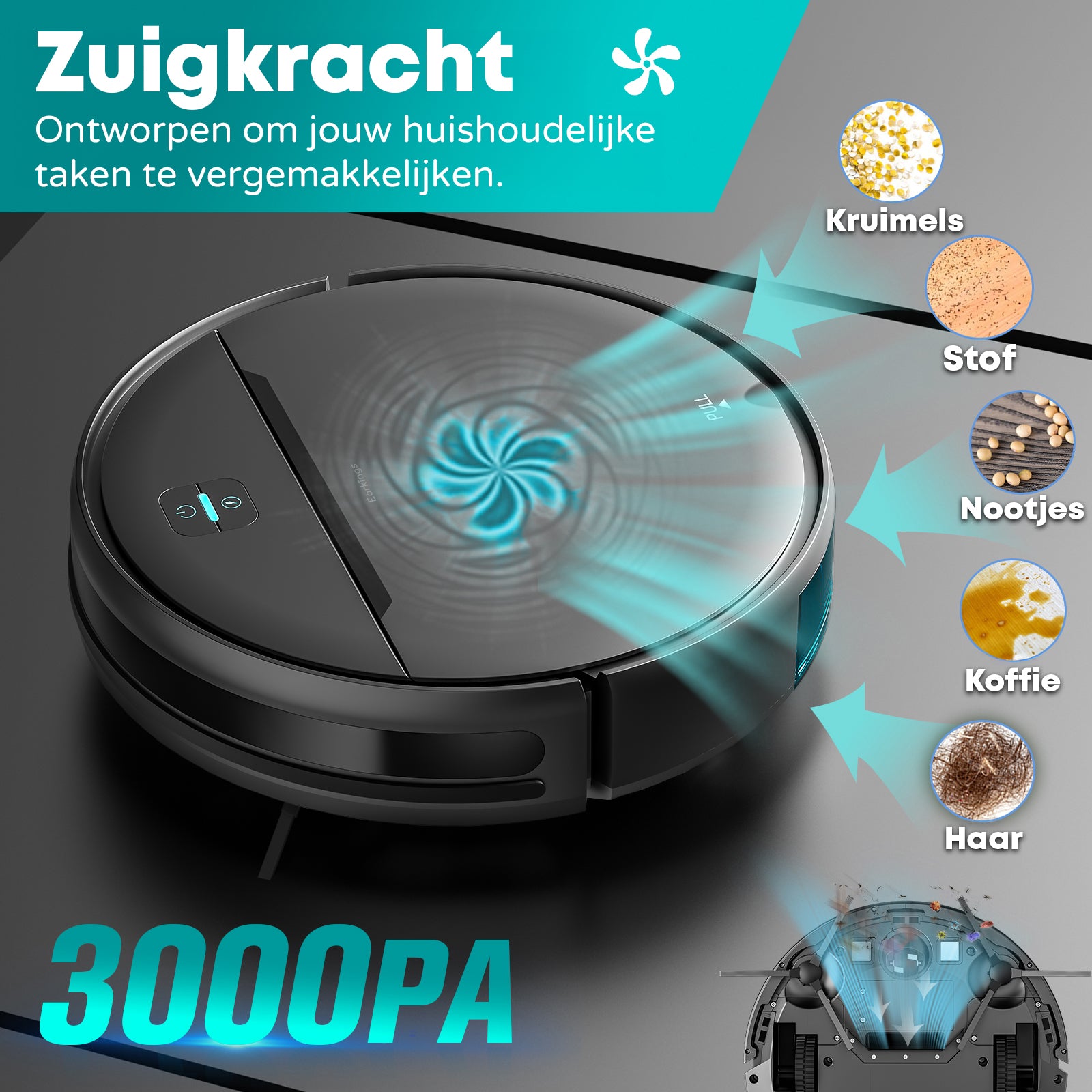 Robotstofzuiger met Dweilfunctie - SMART Robotstofzuiger met Laadstation